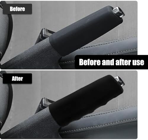 QODOLSI 1 PC Car Handbrake Handle Cover, 4.8" x 1.65" x 1.41" Silicone Wavy - Image 7