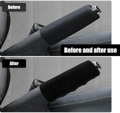 QODOLSI 1 PC Car Handbrake Handle Cover, 4.8" x 1.65" x 1.41" Silicone Wavy - Image 7