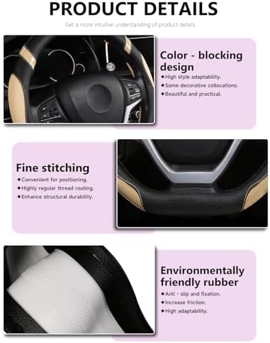 Cxtiy D-Shaped Flat Bottom Steering Wheel Cover - Image 6