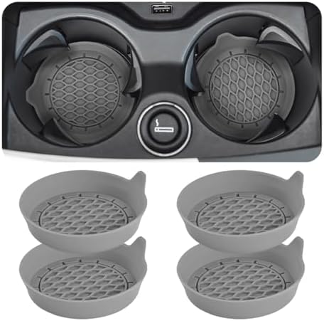 Zpana 4PCS Car Cup Holder Coasters, Silicone Non-Slip Vehicle Cup Recessed Mats by Zpana