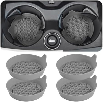 Zpana 4PCS Car Cup Holder Coasters, Silicone Non-Slip Vehicle Cup Recessed Mats by Zpana