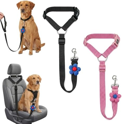 2 Pack Dog Car Seat Belt, 2026 New Pet Dog Leash by Unknown