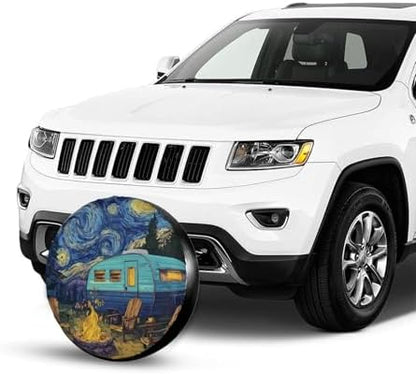 Starry Sky Spare Tire Cover Wheel Protectors Weatherproof Sun Protection Covers - Image 4