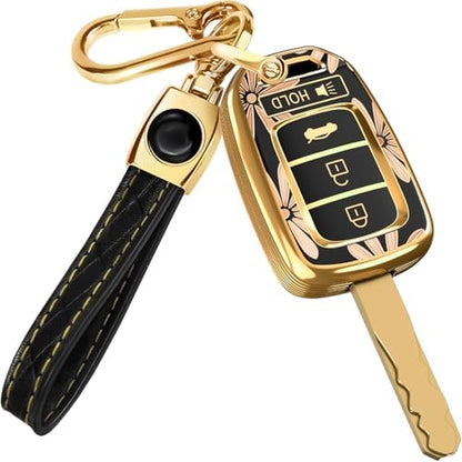 Lucrum Compatible with Honda Key Fob Cover & Keychain by Lucrum