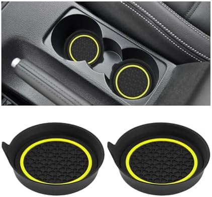 HZEL Car Cup Holder Coasters, Recessed Automotive Drink Mat Decoration by Unknown