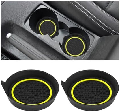 HZEL Car Cup Holder Coasters, Recessed Automotive Drink Mat Decoration by Unknown