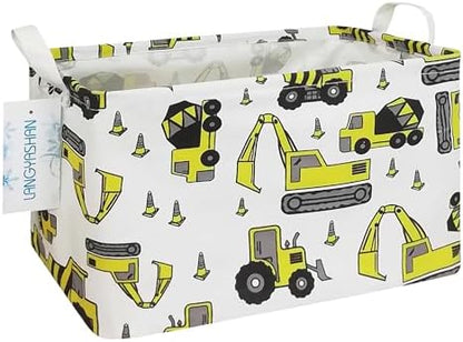Rectangular Collapsible Storage Basket Nursery Organizer Engineering Car by LANGYASHAN