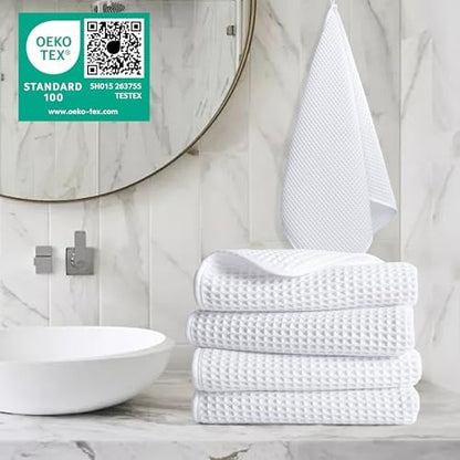 POLYTE 430 GSM Poly Blend Microfiber Quick Dry Waffle Hand Towel, 16x30 in - Image 2