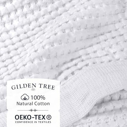 GILDEN TREE Waffle Hand Towels for Bathroom Quick Dry Large Luxury Lint Free - Image 2