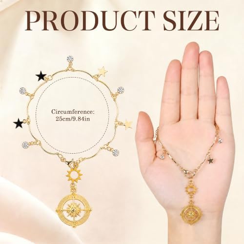 Compass Tassel Car Charm, Rear View Mirror Pendant - Image 2