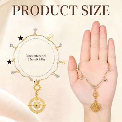Compass Tassel Car Charm, Rear View Mirror Pendant - Image 2