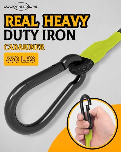 8 Pack 60" Carabiner Bungee Cords Heavy Duty Outdoor, 190 Lb Break Strength - Image 3