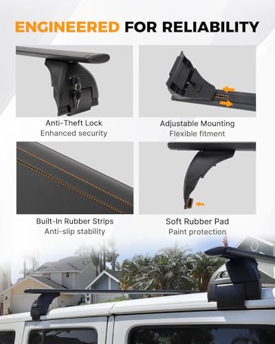 Roof Rack Cross Bars for 2007-2026 Jeep Wrangler JK/JL Gladiator - Image 6