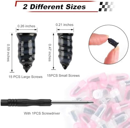 Rindion 30PCS Tire Repair Rubber Nail Kit, Self-Service Tire Repair Screws - Image 2