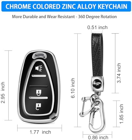 QBUC for Chevy Key Fob Cover, 3-Button Design - Image 3