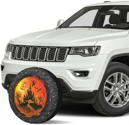 Halloween Spare Tire Cover Black Spider Web Wheel Cover, Weatherproof Universal - Image 3