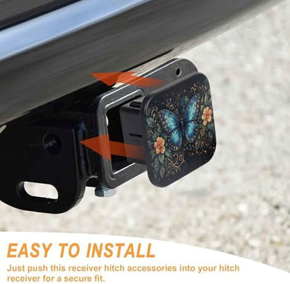 Trailer Hitch Cover 2 Inch Square Receiver Hitch Cover Rubber Tube Plug - Image 4