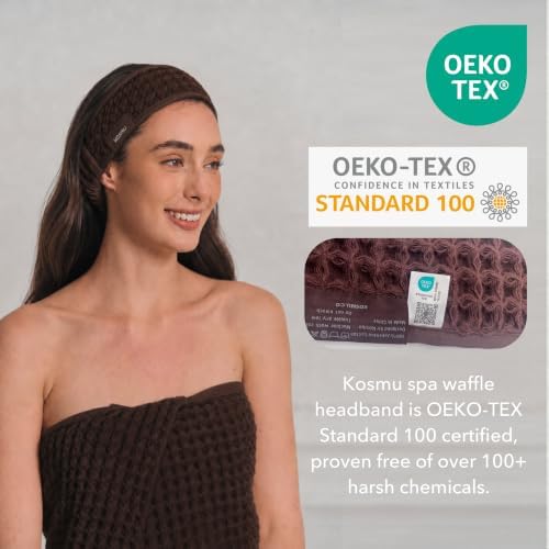 Luxury Organic Japanese Cotton Waffle Spa Headband - Image 5