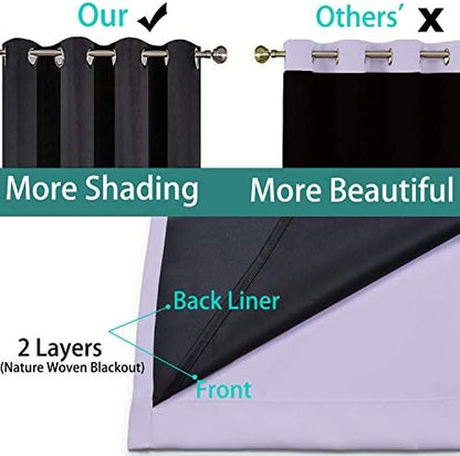 Yakamok Lilac 100% Blackout Curtains 84 Inches Long - Image 5