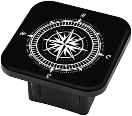 Trailer Hitch Cover, Compass Pattern Hitch Cover Rubber Towing Hitch Plug Covers by PATBIXES