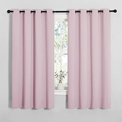NICETOWN Blackout Curtain Panels, 1 Pair, 55 x 68-inch, Lavender Pink - Image 2