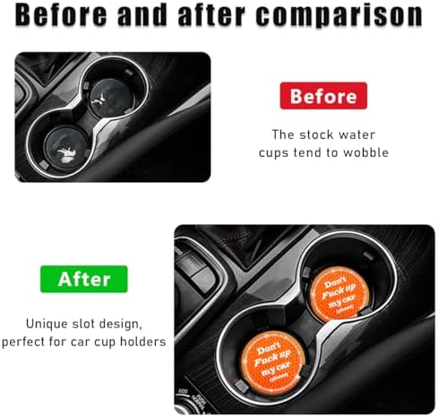 2 PCS Bling Car Cup Coaster, 2.75 Inch Anti-Slip Cup Holder Insert Coasters - Image 5