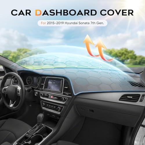 CARTIST Gray Dash Cover for 2015-2019 Hyundai Sonata Dashboard Cover - Image 3