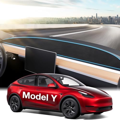 Wigoo Dashboard Cover for Tesla Model Y 2020-2024, Anti-Glare Suede by wigoo