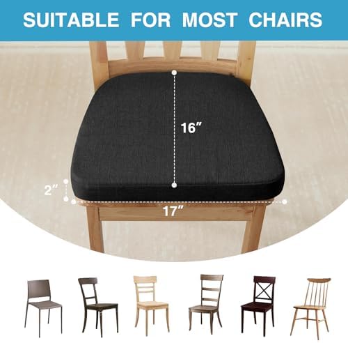 IASEAHK Chair Cushions for Dining Chairs Set of 4, Non Slip Kitchen Chair Pads - Image 4