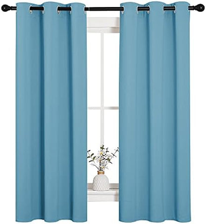 NICETOWN Thermal Insulated Curtains, 34 by 63-inch, Teal Blue - Image 4