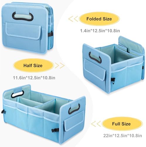 Car Trunk Organizer, Collapsible Car Organizers and Storage Light Blue - Image 6