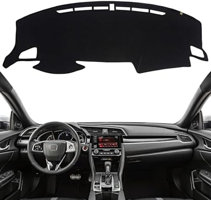 Dashboard Cover Dash Mat Fit for Ho-nda Civic 2021-2016, Car Dash Board Mat by KEYOOG