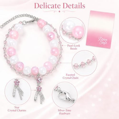 Steering Wheel Rosary, Star Rosary Rear View Mirror Charm Crystal Decor - Image 3