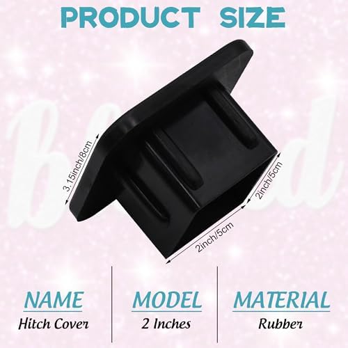 Hitch Cover Fits for 2 Inch Hitch Pink Blessed Trailer Hitch Cover Tube Plug - Image 2