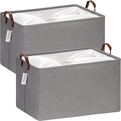 Hinwo 70L Extra Large Canvas Storage Bin by Hinwo