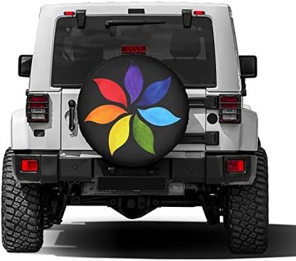 Color Chakra Mandala Spare Tire Cover Wheel Tire Cover Fit Trailer, SUV and - Image 2