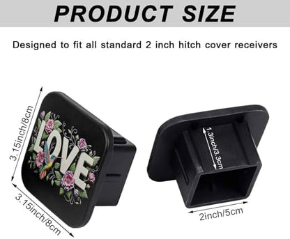 Trailer Hitch Cover 2 Inch Square Receiver Hitch Cover Rubber Tube Plug - Image 2