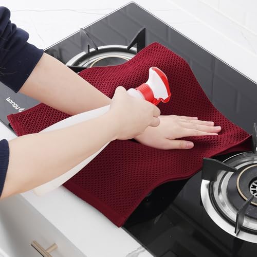 Homaxy 100% Cotton Waffle Weave Kitchen Dish Towels 4-Pack - Image 5