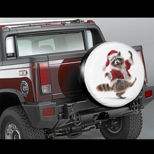 Christmas Raccoon Dancing Spare Tire Cover Universal - Image 4
