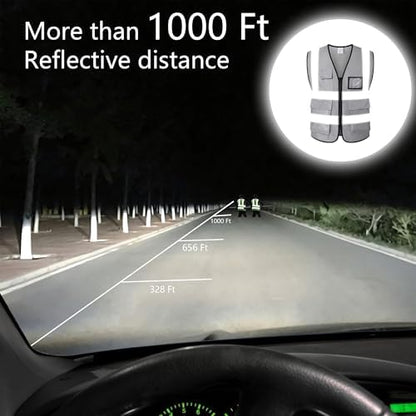 Reflective Safety Vest for Men Women Construction Vest ANSI Standard AP1 - Image 5