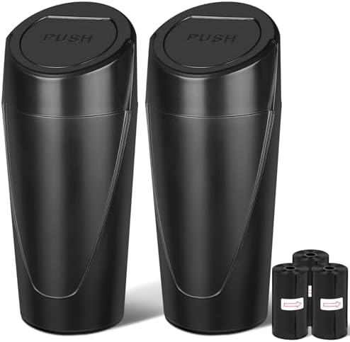 Car Trash Can, 2 Packs Mini Cup Holder Car Garbage Can by Kincown