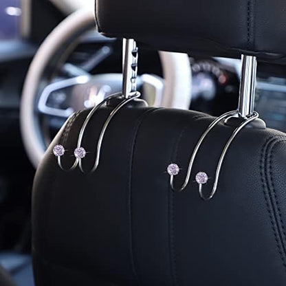 SAVORI Auto Hooks Bling Car Hangers Organizer Seat Headrest Hooks Strong and - Image 3