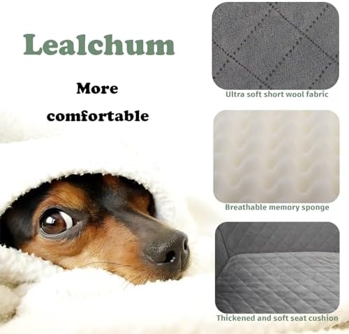 Lealchum Large Dog Car Seat, Memory Foam Cushion Car Seat - Image 3