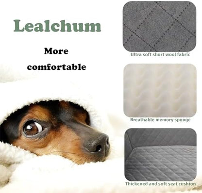 Lealchum Large Dog Car Seat, Memory Foam Cushion Car Seat - Image 3