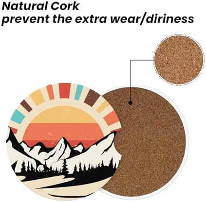 Mountain Sunset Car Cup Holder Coasters 2 Pack 2.63" - Image 6