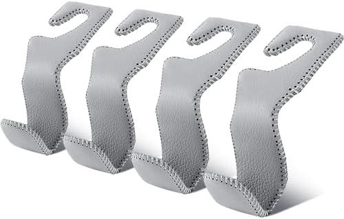 EldHus Car Seat Hooks for Purses and Bags, 4 Pack Car Purse Holder for Grocery by HeadrestHooks