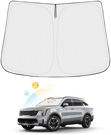 Canvcle Windshield Sun Shade for Kia Sorento 2021-2025 2026 Accessories Thicken by Canvcle