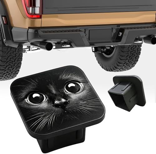 Hitch Cover Elegant Black Cat Eyes Square Towing Hitch Covers 2” Heavy Duty - Image 4