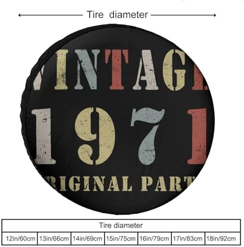 Generic Vintage 1971 Original Parts Tire Covers, Dust-Proof Weatherproof Wheel - Image 3