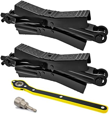 PAFOWO 2Pcs RV Wheel Chock Stabilizer | X-Shaped Heavy Duty Tire Lock - Image 2